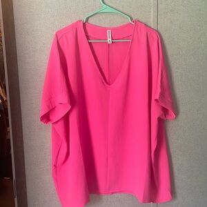 Hot Pink Zenana Top - never worn